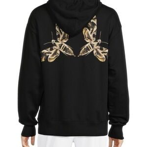 Hugo Boss Black Hoodie with Gold Moth Graphic
